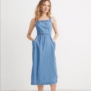 Madewell Denim Back Button Apron Dress
